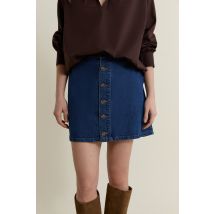 Falda vaquera abotonada - JEANNE - XL - delave clair - Mujer - Etam