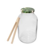 Słoik szklany z zakrętką do ogórków 3 litry w zestawie ze szczypcami
