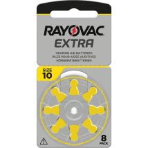 Rayovac Extra Advanced Gr. 10 Hörgerätebatterien 8er Blister PR70 Gelb 24610 10AUX-8XEMF