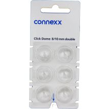 connexx Click 8/10 mm double Domes 6er Blister Weiß  Hörgeräteschirmchen Silikon 10426018