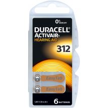 Duracell 400x Activair Gr. 312 Hörgerätebatterien 6er Blister PR41 Braun 24607 Hearing Aid 24607777106