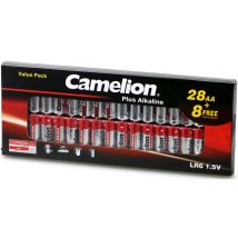 Camelion Plus Alkaline AA LR6 1,5V 28+8er Pack Mignon Batterien BP36 11028806