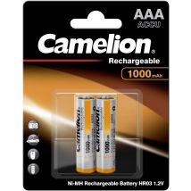Camelion Ni-MH Rechargeable Akku AAA HR03 1,2V 1000 mAh 2er Blister, Micro 17010203