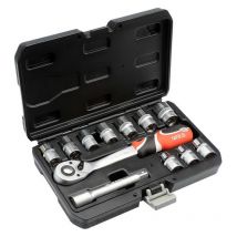 Steckschlüsselsatz mit Ratsche 1/2″, 12-teilig