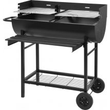 Außengrill, offen, 2 Fächer / 74 x 39 cm