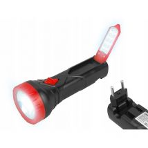 Wiederaufladbare Handtaschenlampe, 1 W + 8 SMD-LEDs, 500 mAh, 120 m Leuchtweite