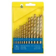 Bohrer-Set für Metall, Titan 2-8mm, 13-tlg.