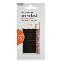 Marvelash J Curl Lashes 0.20 Volume Super Soft, Assorted Length (9, 11, 13, 15mm) False Eyelashes