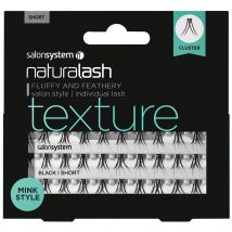 Salon System Cluster Lashes Mink Style Short Black False Eyelashes