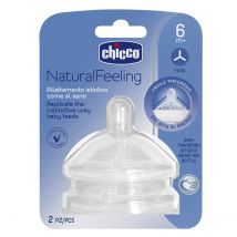 Chicco Natural Teat Feeling Papilla Flow 2 Unità 6m