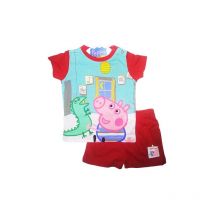 Pigiama maglia maglietta pantaloncino bimbo neonato Peppa Pig George rosso 12 m