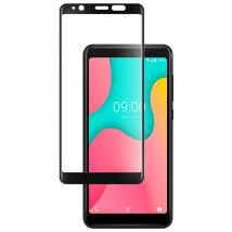 Protège-écran contour noir en verre trempé pour Wiko Y60