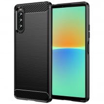 Coque protection brossée noire pour Sony Xperia 10 IV 5G (Xperia 10 4 5G) souple Antichoc XEPTIO