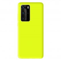 Coque silicone unie Mat Jaune compatible Huawei P40 Pro
