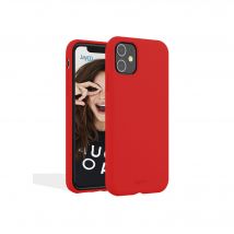 JAYM - Coque Silicone Premium Rouge pour Apple iPhone 14 Pro [Compatible Magsafe] 100% Silicone et Microfibre - Renforcée et Ultra Doux