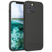 JUST GREEN Funda protectora para iPhone 12 Pro Max Natura Reciclable Negro - Nuevo