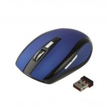 Souris Sans Fils Universelle Optique 2600 Dpi 2.4 Ghz USB Plug & Play Bleue Neuf YONIS