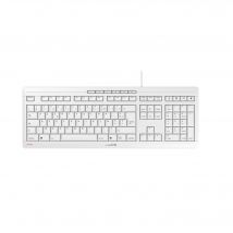 CHERRY STREAM KEYBOARD Teclado con cable, blanco grisáceo, USB, AZERTY - FR - Nuevo