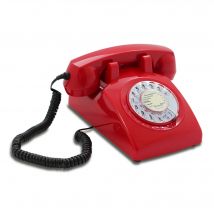 Téléphone fixe filaire rétro vintage avec cadran rotatif