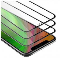 3x Verre trempé pour Apple iPhone 11 PRO MAX (XI PRO MAX) en TRANSPARENT avec NOIR 3x Film de protection d'écran durci tempered glass plein écran 