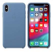 Coque en cuir pour iPhone XS Max Bleu