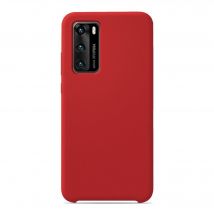 Carcasa de silicona lisa Soft Touch Rojo compatible con Huawei P40 - Nuevo