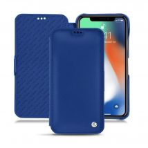 Housse cuir Apple iPhone Xr - Rabat horizontal - Bleu - Cuir lisse