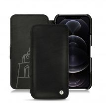 Funda de piel Apple iPhone 12 Pro - Solapa horizontal - Negro - Piel lisa de primera calidad - Nuevo