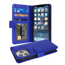 Coque pour Apple iPhone 13 PRO en BLEU CÉLESTE Housse de protection Étui avec fermeture magnétique et 3 emplacements pour cartes