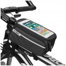 Pochette Tactile Velo pour Smartphone Support GPS Noir Universel VTT Cyclisme Universel Ecouteurs