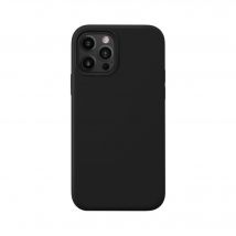 Coque en Gel de Silicone Doux pour iPhone 12/12 Pro, Noir satin