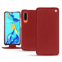 Funda de piel Huawei P30 - Solapa vertical - Rojo - Piel granulada - Nuevo
