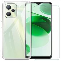 Pack coque transparente en TPU et vitre protection écran en verre trempé pour Realme C35 4G - XEPTIO