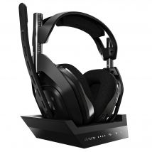 ASTRO Gaming A50 + Stazione Base Cuffie senza fili ad archetto Play Nero, Argento - Nuovo