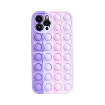 Coque Popping Bubble pour Apple iPhone 12/12 Pro, Violet Rose