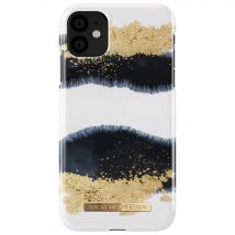 IDEAL OF SWEDEN Funda antichoque para iPhone 11 Glossy Licorice pattern Dorado - Nuevo