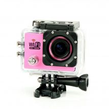 Camera Embarquée Sports Wi-Fi LCD Caisson Étanche Waterproof HD 12 Mp Rose 8 Go YONIS