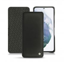 Funda de piel Samsung Galaxy S21+ - Solapa horizontal - Negro - Piel lisa - Nuevo