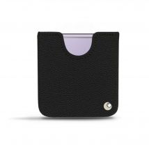 Pochette cuir Samsung Galaxy Z Flip4 - Pochette - Noir - Cuir grainé