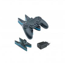Alpha Omega Players Base de carga negra para 2 mandos de PS4 - Nuevo