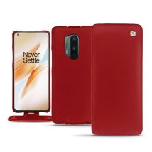 Housse cuir OnePlus 8 Pro - - Rouge - Cuir lisse