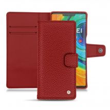 Housse cuir Huawei Mate 30 Pro - Rabat portefeuille - Rouge - Cuir grainé