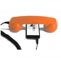 Combiné Téléphone Rétro pour Smartphones Android - Orange