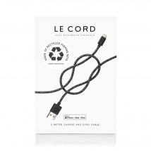 Câble Lightning pour iPhone Noir - 2 mètres - En filets de pêche recyclés
