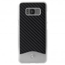 Mercedes-Benz Wave V Carcasa original de carbono y aluminio para Samsung Galaxy S8+, Negro - Nuevo