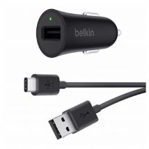 Quick Charge 3.0 Car Charger + USB-C to A Cable BLACK