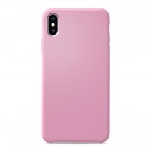 Coque silicone unie Soft Touch Rose compatible Apple iPhone X iPhone XS