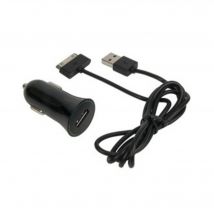 Spring Pack Chargeur Voiture 1Usb +Cable 1A Usb/30 Pin 1M Noir