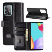 Portefeuille pour SAMSUNG Galaxy A52 Simili-cuir Rabat Protection (NOIR)