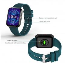 Montre Connectée Bluetooth Multifonctions, vert